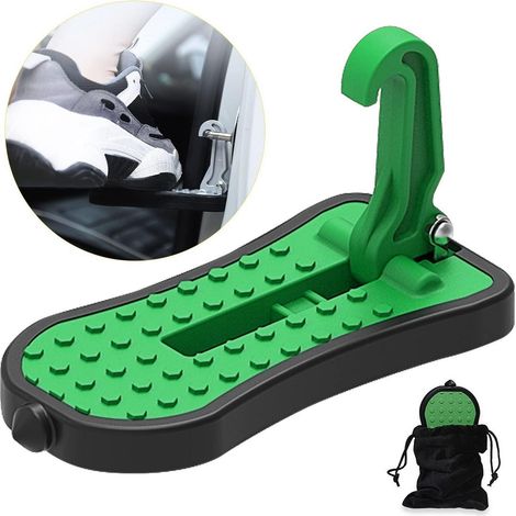 Marchepied de porte de voiture universel antidérapant avec marteau de sécurité vert 16cm (1/5)