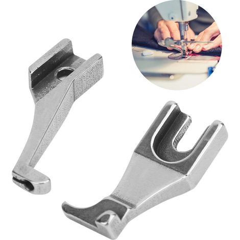 2 Pièces Pied Presseur Industriel pour Fermeture Éclair, Pied Marcheur Machine à Coudre Compatible U192T U193T (1/4)