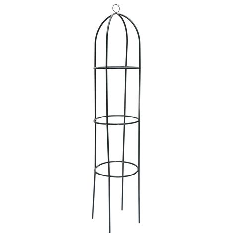 Pérgola de jardín de hierro resistente – enrejado para clemátides y plantas trepadoras – construcción exterior duradera (1/5)