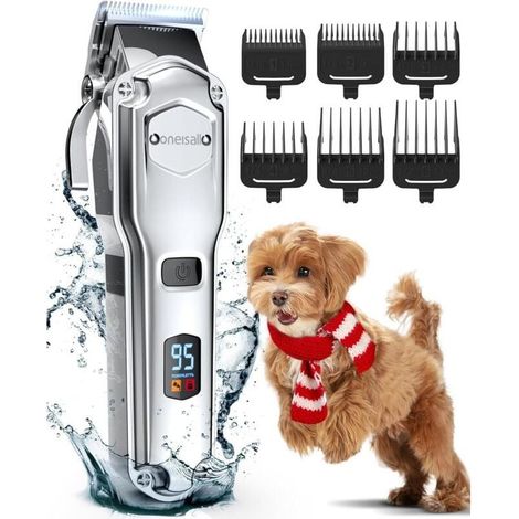Mower electric professional for dogs, waterproof IPX7, for hair thick and trips (1/4)