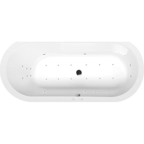 ASTRA O Baignoire balnéo, 165x75x48cm, Attraction Hydro-Air, chrome (1/4)