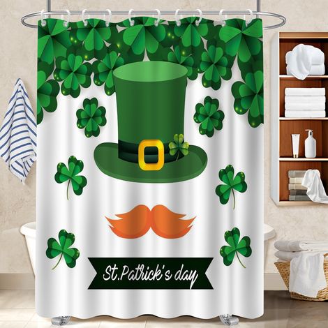 Rideau de bain en polyester 180x180 stylé rideau étanche pour baignoire d’angle (1/5)