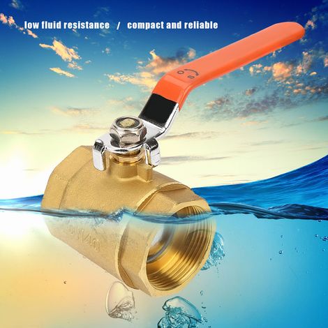 Kugelhahn aus Messing, DN40 1-1/2" BSP, 1,6 MPa, für Wasser, Öl und Gas, 1 Stück (1/5)