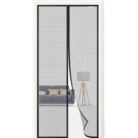 Moustiquaire magnétique 120x220 cm, rideau anti-moustique, sans perçage - noir (1/5)