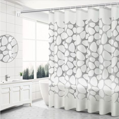 180 x 200 cm (cobblestone) Shower Curtains, Bathroom Curtain, Thick Waterproof Fabric Curtains, Waterproof and Anti-mold Fabric Bath Curtain (1/5)