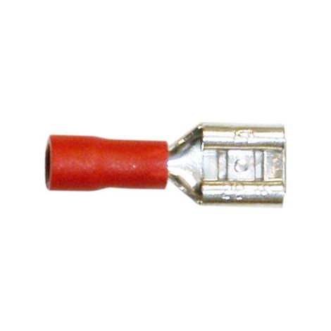Confezione da 100 pz. morsetti Faston femmina isolati per cavi da 4 a 6 mm² 6,35 mm Electro DH Colore Manicotto Giallo 10.916/6.3/A 8430552103058