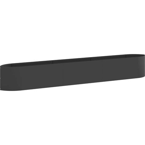 Raised Garden Bed Black 300 x 40x 40 cm Steel vidaXL