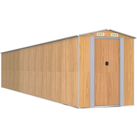 Maison Exclusive - Capanno Giardino Marrone Chiaro 192x1021x223 cm Acciaio Zincato
