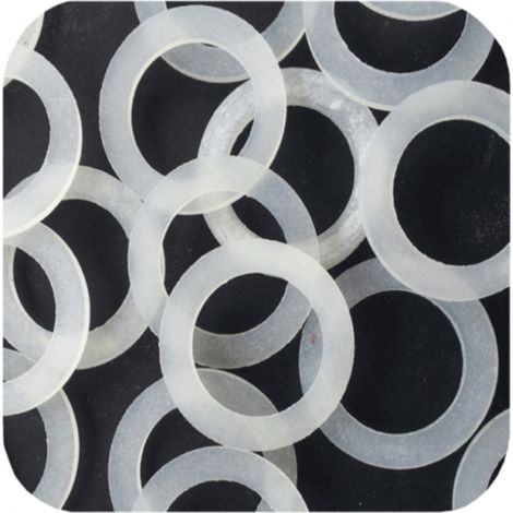 TRADE SHOP - Set 12 Pz Guarnizioni Silicone Trasparente Idraulica Sanitari Bagno Mis 3/4 -