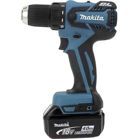 Makita – Perceuse-visseuse 18V avec 2 batteries 4Ah – Moteur sans charbon – Couple 45Nm – Mandrin auto-serrant 13mm – Coffret MAK-PAC
