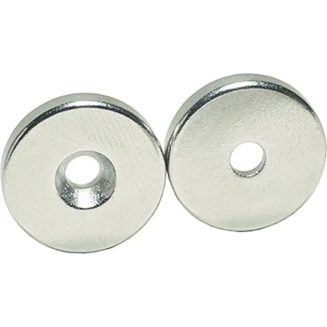 BOTTONE MAGNETICO CON FORO SVASATO AL NEODIMIO mm. 20x3 40.00 pz