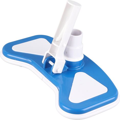 Brosse de tête d'aspirateur incurvée bleue et blanche de 30 cm (12 pouces) pour piscine (1/5)
