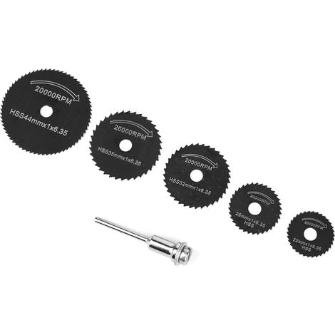 Lame de coupe en acier rapide pour le travail du bois, du plastique, perceuse électrique, outil de scie pour PVC et acrylique, noir