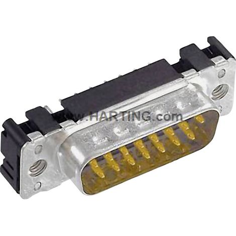 Embase SUB-D mâle 15 pôles HARTING 09652616712 180 ° à souder 1 pc(s)