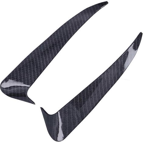 2 pièces Aileron Déflecteur Latéral Arrière Canard Gauche Droit Compatible Mercedes-Benz Classe C W205 C180 C200 (Fibre de Carbone) (1/4)