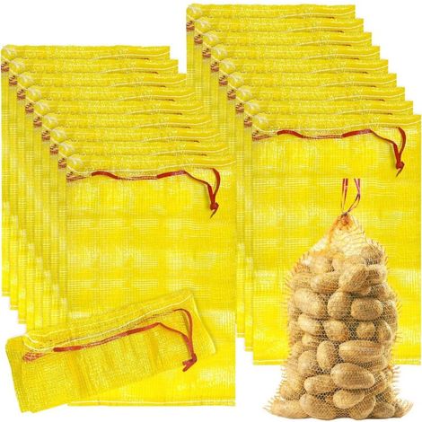 Lot de 20 Sacs Réutilisables en Maille pour Fruits et Légumes – 40 x 60 cm – Capacité Jusqu’à 9 kg – Lavables et Écologiques (1/4)
