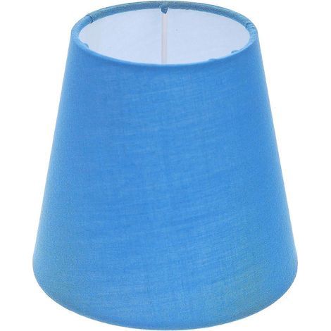 Stofflampenschirm für Kronleuchter, Hängelampenschirm, Deckenleuchtenabdeckung, Lampenschirm – 14,00 x 14,00 x 13,00 cm – Blau (1/4)