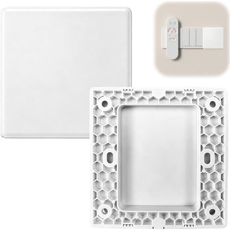 2 Cache Prise Electrique, Plaques Murales Vierges, 8,6 X 8,6 Cm, Pour Prises Ou Interrupteurs Non Utilisés Cache Interrupteur Mural, Design Double Face,Idéal pour Rénovation et Décoration Intérieure (1/5)