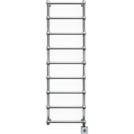 Matisère – Sèche-serviette électrique chromé 1540x504mm – 300 Watts – Design rétro haut de gamme – Raccordement électrique à droite