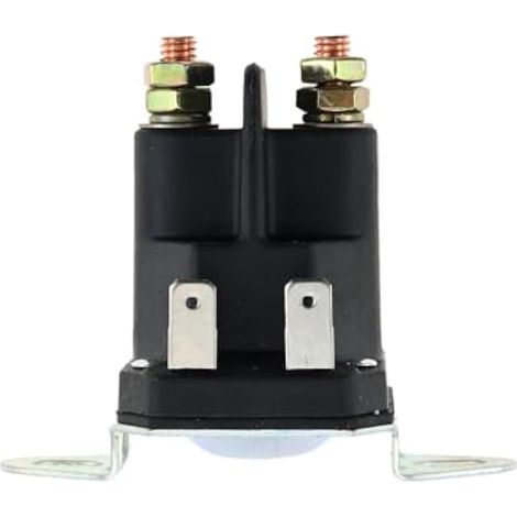 12V 4 pôles Solénoïde de démarrage pour tondeuse autoportée, 725-06153A Relais de démarrage 4 bornes avec cosses en laiton et acier, compatible avec tondeuse MTD, adapté à Cub-Cadet TroyBilt Yard Mach