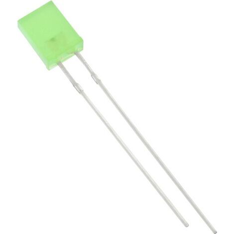 TRU COMPONENTS 1577443 LED vert rectangulaire 2 x 5 mm 550 mcd 120 ° 20 mA S441121 (1/3)