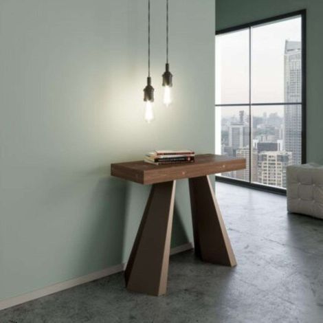 Consolle allungabile 90x40/196 cm Diamante Small tortora telaio orso (1/2)