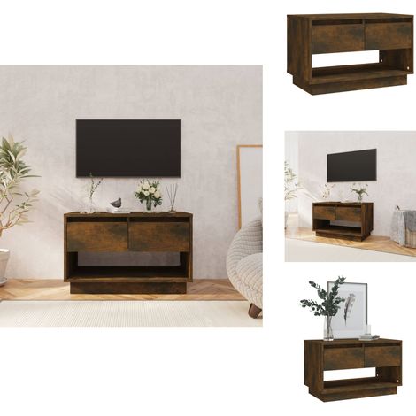 TV-Schrank Räuchereiche 70x41x44 cm Holzwerkstoff - TV-Schrank - Lowboard - Holzmöbel - Fernsehtisch - Regal (1/5)