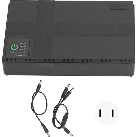 Uninterruptible Power Supply Mini UPS 5V 9V 12V Output 85‑265V Input for Camera Router US Plug