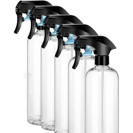120 ML Vaporisateur Vide (5PCS), Flacon Pompe à Gâchette en Plastique PET , Clean Flacon Pulvérisateur Rechargeablepour Nettoyage, Jardinage, Cosmétique De Coiffure Lefou (1/5)