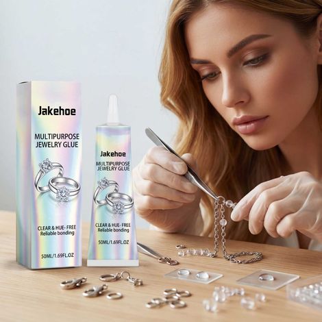 Colle multi-usages pour bijoux, formule douce pour un usage quotidien à la maison, pour fixer et coller divers bijoux – 50 ml (1/5)