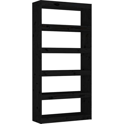 Maison Exclusive - Bücherregal/Raumteiler Schwarz 80x30x167,4 cm (1/5)