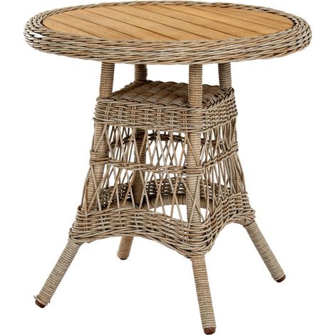 Provence Collection Outdoor Bistro Table - Metal - L70 x W70 x H72 cm - Beige