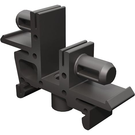 Adaptateur rail DIN noir pour bornier de répartition nu BB83 35mm² - MOREK
