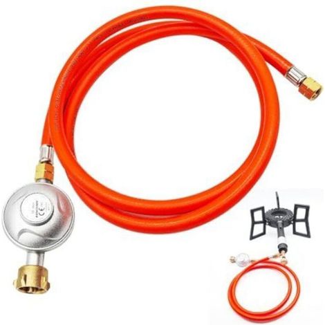 Détendeur Propane 50mbar avec u de 1.5m, Réducteur Basse Pression, Kit de Détendeur Gaz Propane pour Barbecue, Camping (1/4)