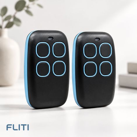 Télécommande Universelle 2 Pack Bleu Plastique 4 Boutons Fréquence Complète pour Portail Garage Fenêtre Électrique Compact (1/5)