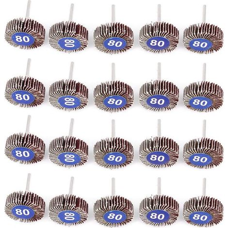 Roues à lamelles, 20Pcs 32 x 10 x 3.2mm Jeu de Disques de Ponçage Abrasif pour Outils Rotatifs électriques (1/5)