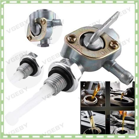 Robinet Carburant Essence Réservoir ON/OFF Générateur Interrupteur Commutateur M10X1.25 14mm / 0.6in en Métal et Plastique (1/4)