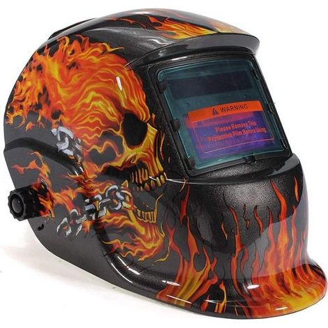 Automatischer Schweißhelm – großer Gesichtsschutz, solarbetriebener automatischer Schweißhelm, Schweißmaske, Flammenschutz