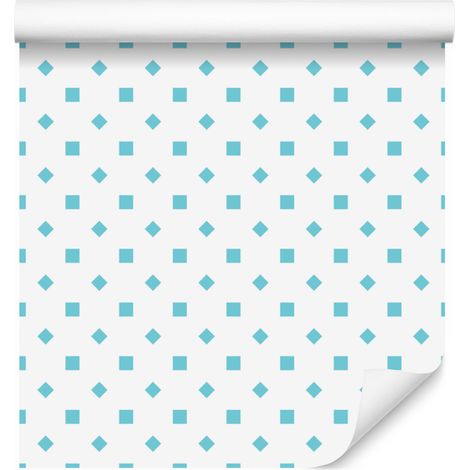 Papier peint à pois blancs et céladon pour salon et chambre 50x1000 cm (1/5)