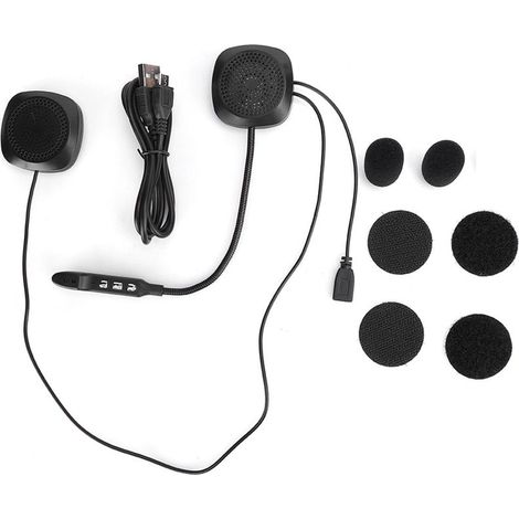 Casque de moto Bluetooth 5.0, casque stéréo, appel mains libres, avec micro (1/5)