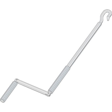 Manivelle pliable avec crochet longueur 150 mm RAL 9016 CHERUBINI 7463150G2101