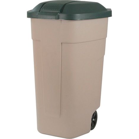 Curver 176805 Cubo de basura exterior beige 110 litros (1/3)