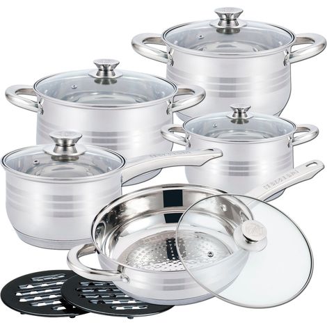 Herzberg Juego de utensilios de cocina de acero inoxidable de 12 piezas (1/5)