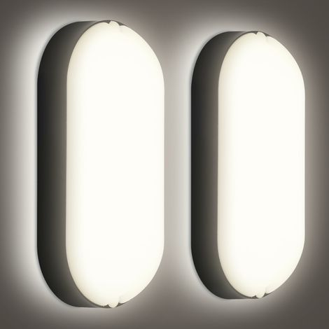 Randaco Apparecchio per locali umidi 15W Lampada LED IP54 a soffitto Per garage, cantina, officina, laboratorio 2x (1/5)
