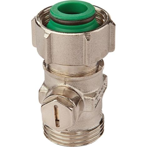 Flamco Exclusiv Durchgang Einzel-Kugelhahn D2/AG G 3/4" Innengewinde x G 3/4" Außengewinde Messing vernickelt mit Konus