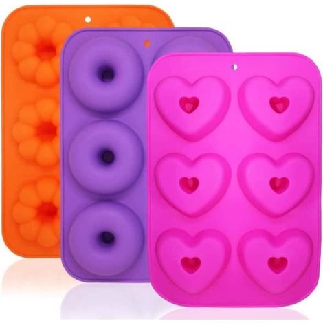 Moule à Gâteau - Non spécifié - 3 pièces - Silicone alimentaire - Formes variées - Résistant à la chaleur (1/4)