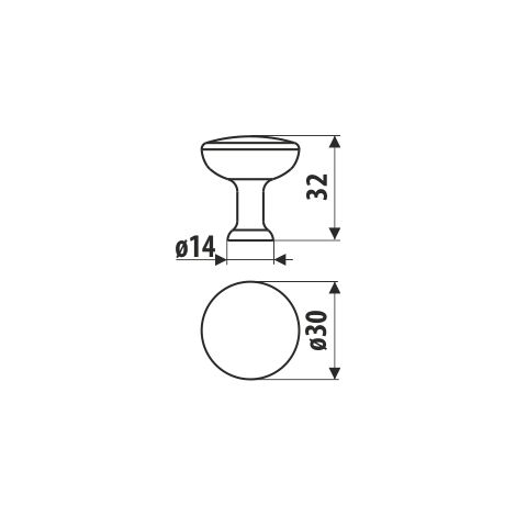 Bouton GU11, or rose satiné (1/2)