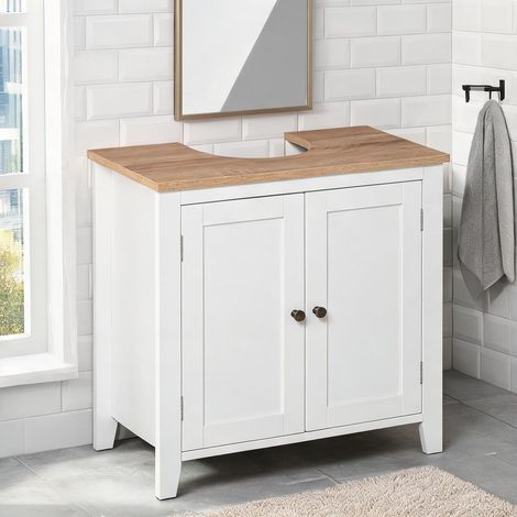 Meuble de salle de bain branco e Madeira en MDF 60 x 30 x 60 cm (1/5)