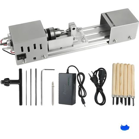 Tour à bois, contrôle de vitesse variable, design compact, 220V (1/2)