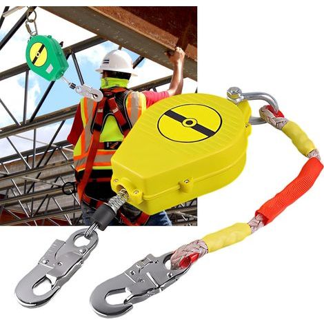 Self-Retracting Fall Arrestor, Retractable Fall Arrest Device for Connecting Safety Harness, 10M (1/4)